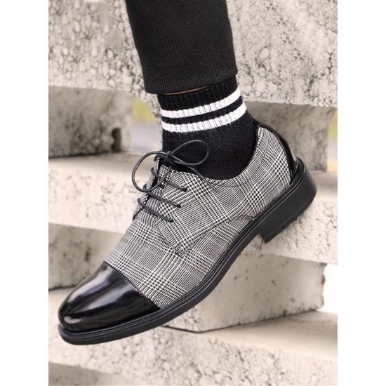 Men British Style Cap Toe Comfy Lace Up Formal Dress Shoes Men British Style Cap Toe Comfy Lace Up Formal Dress Shoes