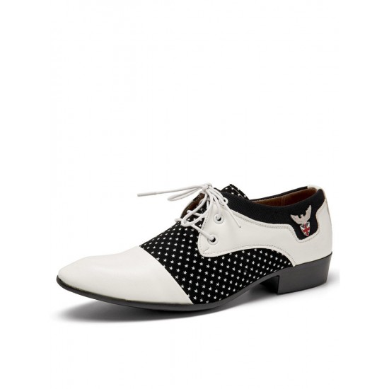 Men Vintage Color Blocking Pointed Toe Business Casual Dress Shoes Men Vintage Color Blocking Pointed Toe Business Casual Dress Shoes