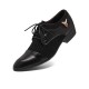 Men Vintage Color Blocking Pointed Toe Business Casual Dress Shoes Men Vintage Color Blocking Pointed Toe Business Casual Dress Shoes
