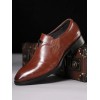 Men Leather Splicing Non-slip Soft Sole Slip On Business Formal Shoes