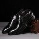 Men Leather Splicing Non-slip Soft Sole Slip On Business Formal Shoes Men Leather Splicing Non-slip Soft Sole Slip On Business Formal Shoes