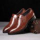 Men Leather Splicing Non-slip Soft Sole Slip On Business Formal Shoes Men Leather Splicing Non-slip Soft Sole Slip On Business Formal Shoes