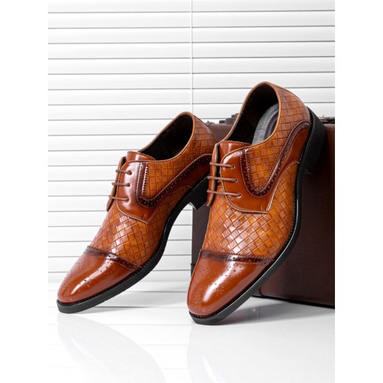 Men Vintage Brogue Derby Shoes Lace Up Business Dress Shoes Men Vintage Brogue Derby Shoes Lace Up Business Dress Shoes