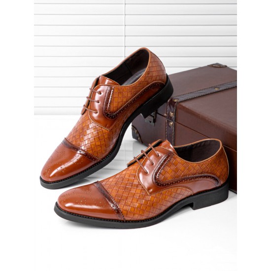 Men Vintage Brogue Derby Shoes Lace Up Business Dress Shoes Men Vintage Brogue Derby Shoes Lace Up Business Dress Shoes