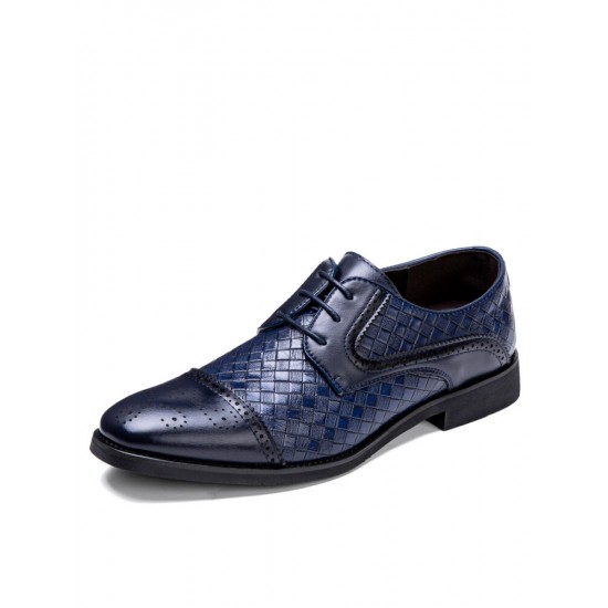 Men Vintage Brogue Derby Shoes Lace Up Business Dress Shoes Men Vintage Brogue Derby Shoes Lace Up Business Dress Shoes