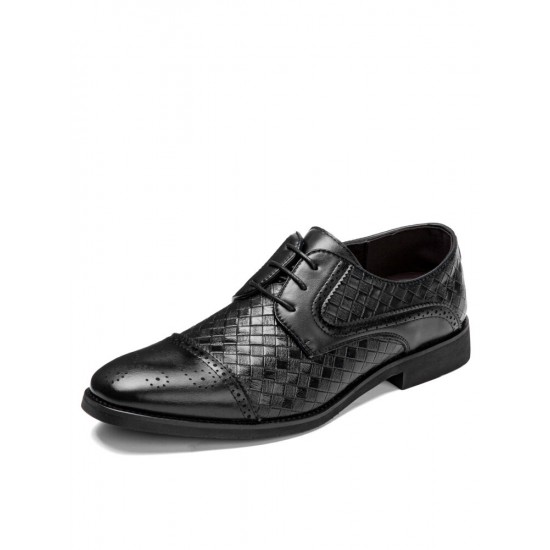 Men Vintage Brogue Derby Shoes Lace Up Business Dress Shoes Men Vintage Brogue Derby Shoes Lace Up Business Dress Shoes
