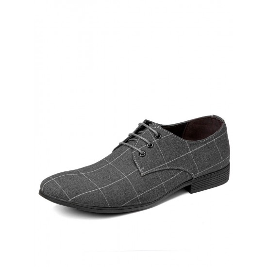 Men Pointed Toe Canvas Business Casual Dress Shoes Men Pointed Toe Canvas Business Casual Dress Shoes