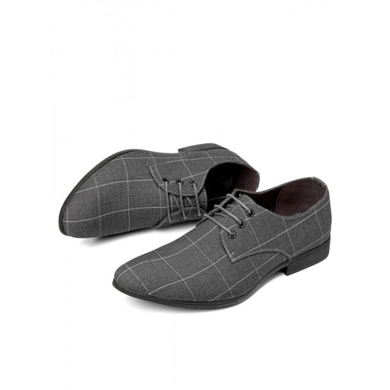 Men Pointed Toe Canvas Business Casual Dress Shoes Men Pointed Toe Canvas Business Casual Dress Shoes
