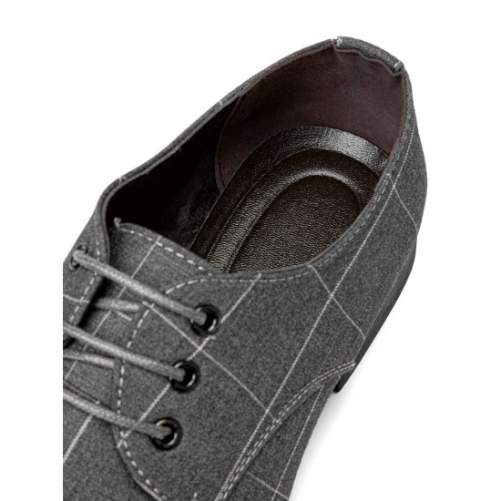 Men Pointed Toe Canvas Business Casual Dress Shoes Men Pointed Toe Canvas Business Casual Dress Shoes