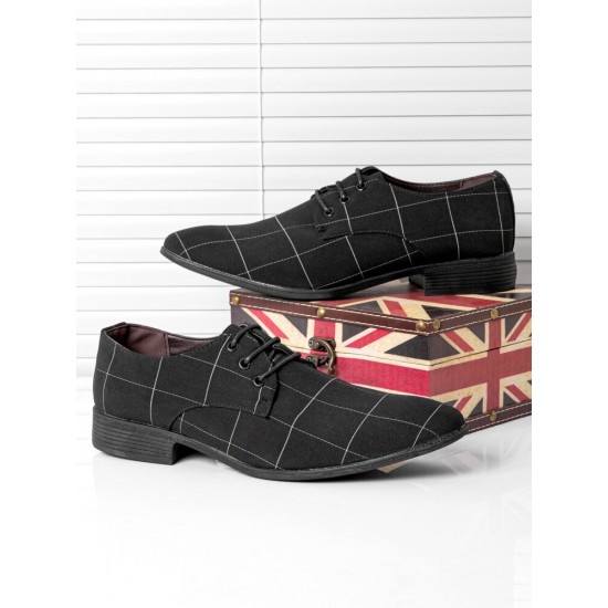 Men Pointed Toe Canvas Business Casual Dress Shoes Men Pointed Toe Canvas Business Casual Dress Shoes