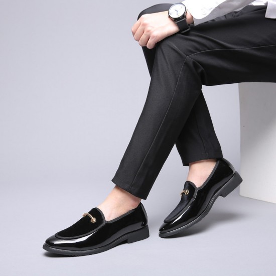 Large Size Men Leather Splicing Slip On Formal Dress Shoes Large Size Men Leather Splicing Slip On Formal Dress Shoes