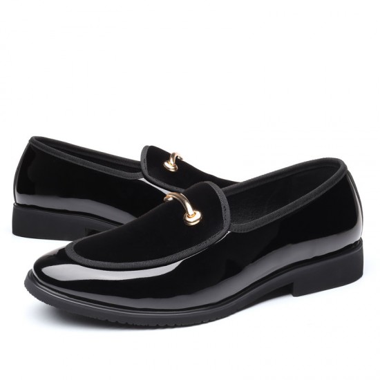 Large Size Men Leather Splicing Slip On Formal Dress Shoes Large Size Men Leather Splicing Slip On Formal Dress Shoes