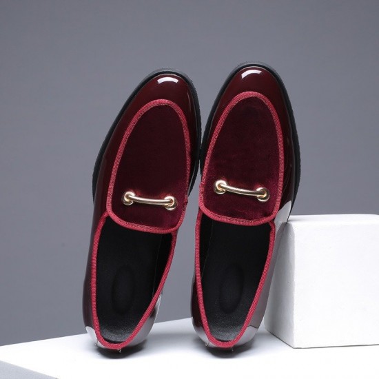 Large Size Men Leather Splicing Slip On Formal Dress Shoes Large Size Men Leather Splicing Slip On Formal Dress Shoes