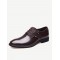 Men Stylish Leather Splicing Lace Up Business Formal Dress Shoes