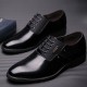Men Stylish Leather Splicing Lace Up Business Formal Dress Shoes Men Stylish Leather Splicing Lace Up Business Formal Dress Shoes