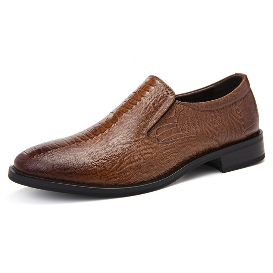 Men Stylish Crocodile Pattern Slip On Formal Dress Shoes Men Stylish Crocodile Pattern Slip On Formal Dress Shoes