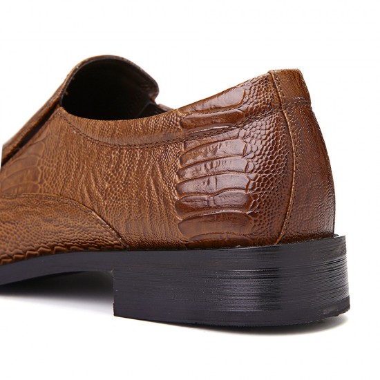 Men Stylish Crocodile Pattern Slip On Formal Dress Shoes Men Stylish Crocodile Pattern Slip On Formal Dress Shoes
