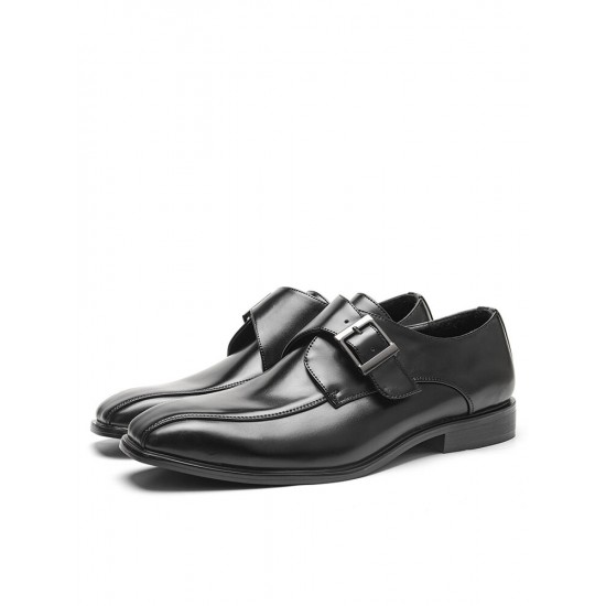 Men Vintage British Belt Buckle Monk Shoes Business Formal Dress Shoes Men Vintage British Belt Buckle Monk Shoes Business Formal Dress Shoes