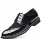 Large Size Men Brogue Carved Leather Splicing Formal Oxfords Large Size Men Brogue Carved Leather Splicing Formal Oxfords