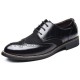 Large Size Men Brogue Carved Leather Splicing Formal Oxfords Large Size Men Brogue Carved Leather Splicing Formal Oxfords
