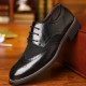 Large Size Men Brogue Carved Leather Splicing Formal Oxfords Large Size Men Brogue Carved Leather Splicing Formal Oxfords