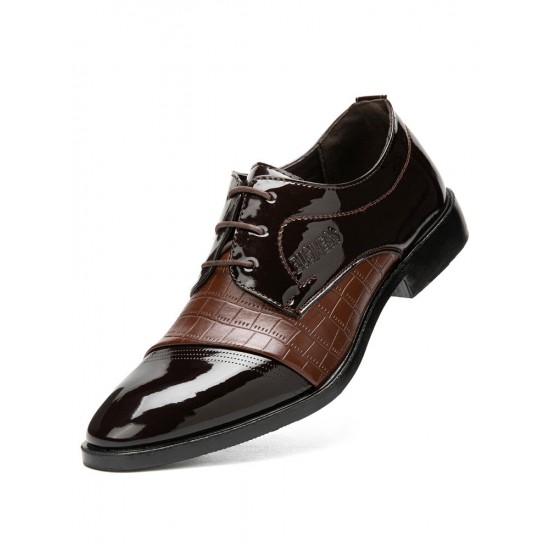 Men Cap Toe Splicing Non Slip Business Formal Shoes Men Cap Toe Splicing Non Slip Business Formal Shoes
