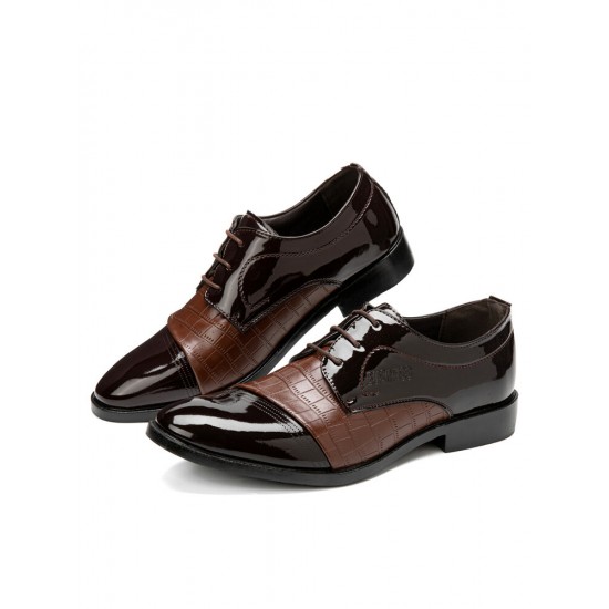 Men Cap Toe Splicing Non Slip Business Formal Shoes Men Cap Toe Splicing Non Slip Business Formal Shoes