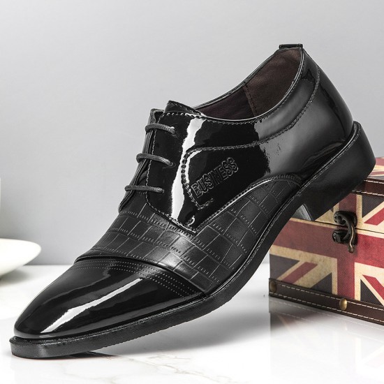 Men Cap Toe Splicing Non Slip Business Formal Shoes Men Cap Toe Splicing Non Slip Business Formal Shoes