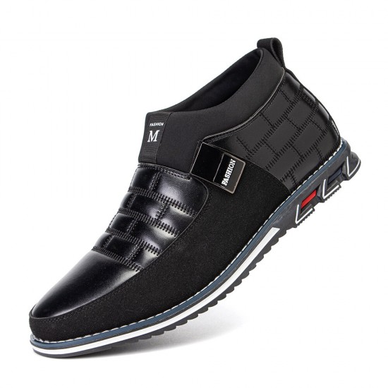 Men Classic Business Casual Slip On Leather Business Casual Ankle Boots Men Classic Business Casual Slip On Leather Business Casual Ankle Boots