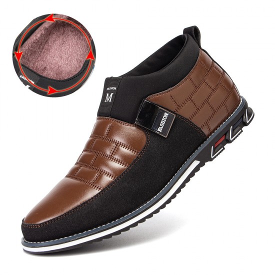 Men Classic Business Casual Slip On Leather Business Casual Ankle Boots Men Classic Business Casual Slip On Leather Business Casual Ankle Boots