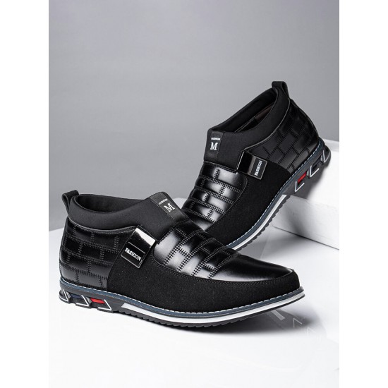 Men Classic Business Casual Slip On Leather Business Casual Ankle Boots Men Classic Business Casual Slip On Leather Business Casual Ankle Boots