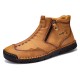 Men Double Side Zipper Hand Stitching Microfiber Leather Ankle Boots Men Double Side Zipper Hand Stitching Microfiber Leather Ankle Boots