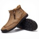 Men Double Side Zipper Hand Stitching Microfiber Leather Ankle Boots Men Double Side Zipper Hand Stitching Microfiber Leather Ankle Boots