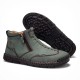 Men Double Side Zipper Hand Stitching Microfiber Leather Ankle Boots Men Double Side Zipper Hand Stitching Microfiber Leather Ankle Boots