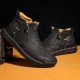 Men Double Side Zipper Hand Stitching Microfiber Leather Ankle Boots Men Double Side Zipper Hand Stitching Microfiber Leather Ankle Boots