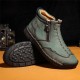 Men Double Side Zipper Hand Stitching Microfiber Leather Ankle Boots Men Double Side Zipper Hand Stitching Microfiber Leather Ankle Boots
