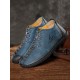 Men Rubber Cap Toe Hand Stitching Lace Up Microfiber Leather Ankle Boots Men Rubber Cap Toe Hand Stitching Lace Up Microfiber Leather Ankle Boots