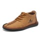 Men Rubber Cap Toe Hand Stitching Lace Up Microfiber Leather Ankle Boots Men Rubber Cap Toe Hand Stitching Lace Up Microfiber Leather Ankle Boots