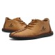 Men Rubber Cap Toe Hand Stitching Lace Up Microfiber Leather Ankle Boots Men Rubber Cap Toe Hand Stitching Lace Up Microfiber Leather Ankle Boots