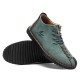 Men Rubber Cap Toe Hand Stitching Lace Up Microfiber Leather Ankle Boots Men Rubber Cap Toe Hand Stitching Lace Up Microfiber Leather Ankle Boots