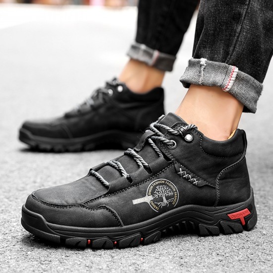 Men Durable Comfort Round Toe Lace Up Outdoor Casual Ankle Boots Men Durable Comfort Round Toe Lace Up Outdoor Casual Ankle Boots