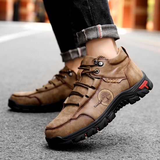Men Durable Comfort Round Toe Lace Up Outdoor Casual Ankle Boots Men Durable Comfort Round Toe Lace Up Outdoor Casual Ankle Boots