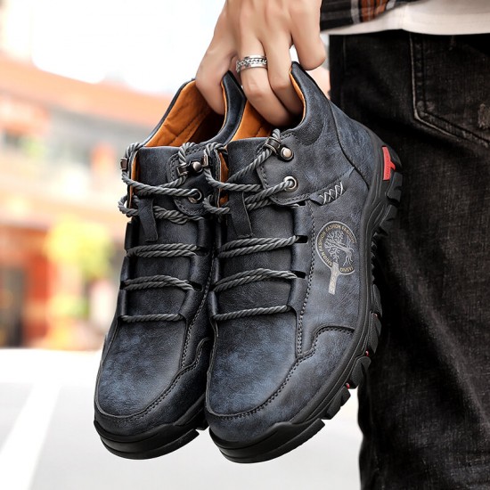 Men Durable Comfort Round Toe Lace Up Outdoor Casual Ankle Boots Men Durable Comfort Round Toe Lace Up Outdoor Casual Ankle Boots
