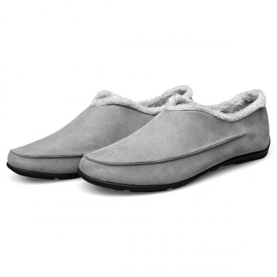 Men Large Size Plush Lining Microfiber Leather Non-slip Casual Slippers Men Large Size Plush Lining Microfiber Leather Non-slip Casual Slippers