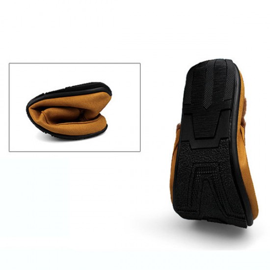 Men Large Size Plush Lining Microfiber Leather Non-slip Casual Slippers Men Large Size Plush Lining Microfiber Leather Non-slip Casual Slippers