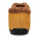 Men Large Size Plush Lining Microfiber Leather Non-slip Casual Slippers