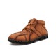 Men Hand Stitching Hook-loop Casual Not-slip Boot Shoes Men Hand Stitching Hook-loop Casual Not-slip Boot Shoes