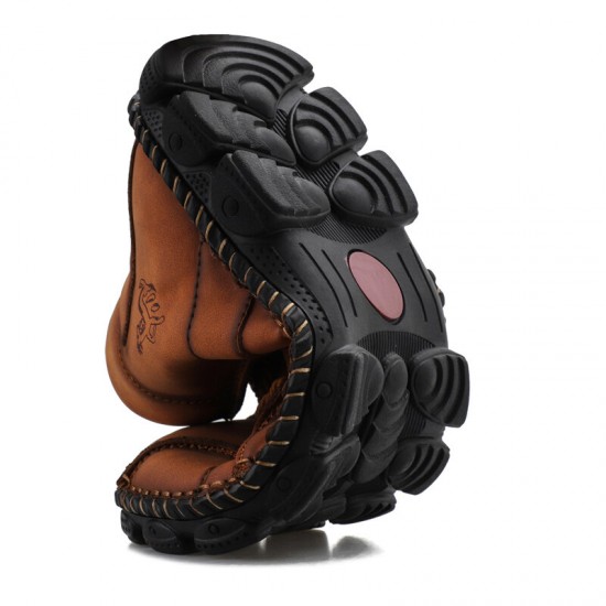 Men Hand Stitching Hook-loop Casual Not-slip Boot Shoes Men Hand Stitching Hook-loop Casual Not-slip Boot Shoes