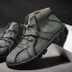 Men Hand Stitching Hook-loop Casual Not-slip Boot Shoes Men Hand Stitching Hook-loop Casual Not-slip Boot Shoes