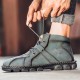 Men Hand Stitching Hook-loop Casual Not-slip Boot Shoes Men Hand Stitching Hook-loop Casual Not-slip Boot Shoes